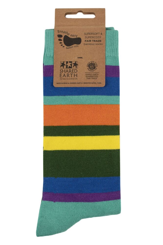 sockshop Shared EarthMens & Womens Fair Trade Bamboo Stripe Socks