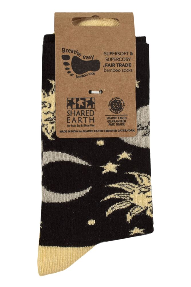 sockshop Shared EarthMens & Womens Fair Trade Bamboo Sun Moon & Stars Socks
