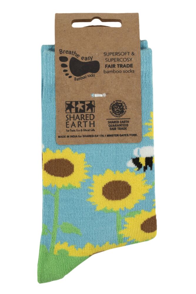 sockshop Shared EarthMens & Womens Fair Trade Bamboo Sunflower Socks