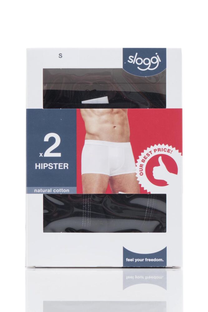 sockshop SloggiMens Cotton 24/7 Basic Boxer Shorts 2-Pack