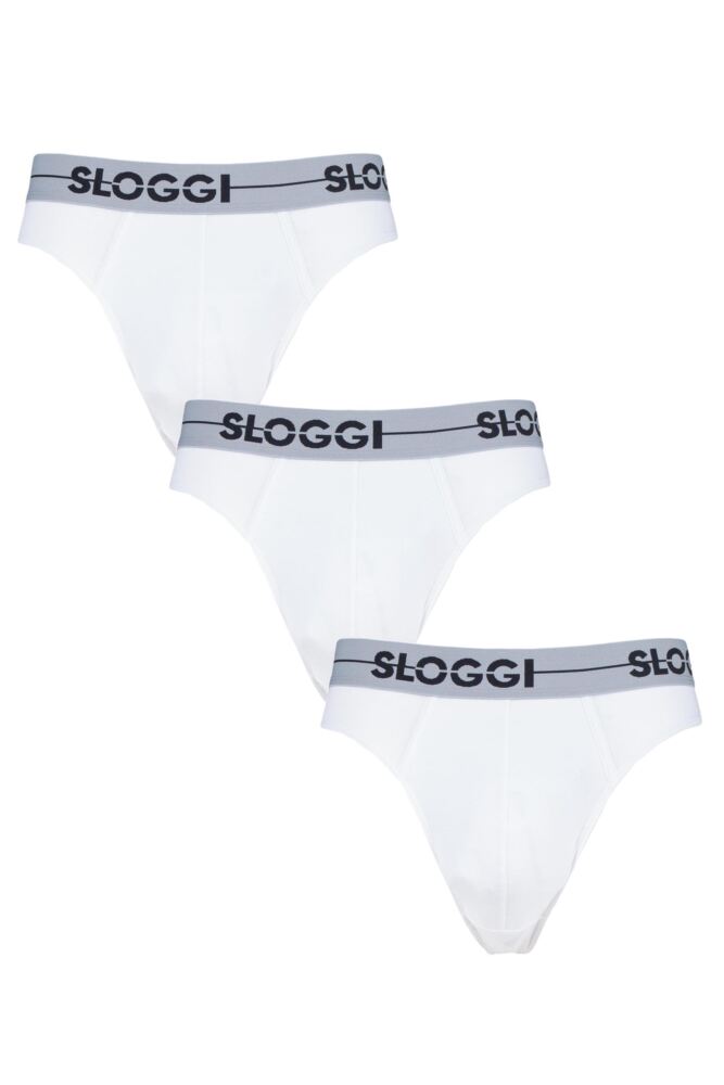 Sockshop SloggiMens Cotton Go Soft Waistband Comfort Briefs 3-Pack