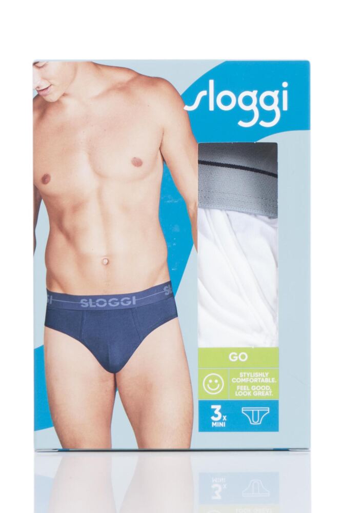 sockshop SloggiMens Cotton Go Soft Waistband Comfort Briefs 3-Pack