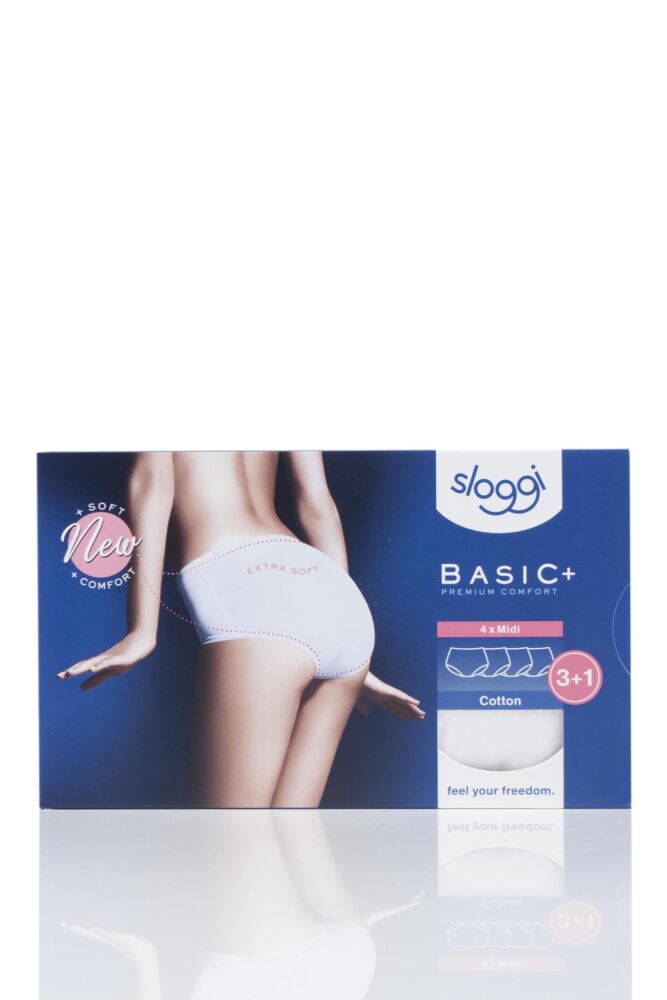 sockshop SloggiWomens Cotton Basic Midi Briefs 4-Pack