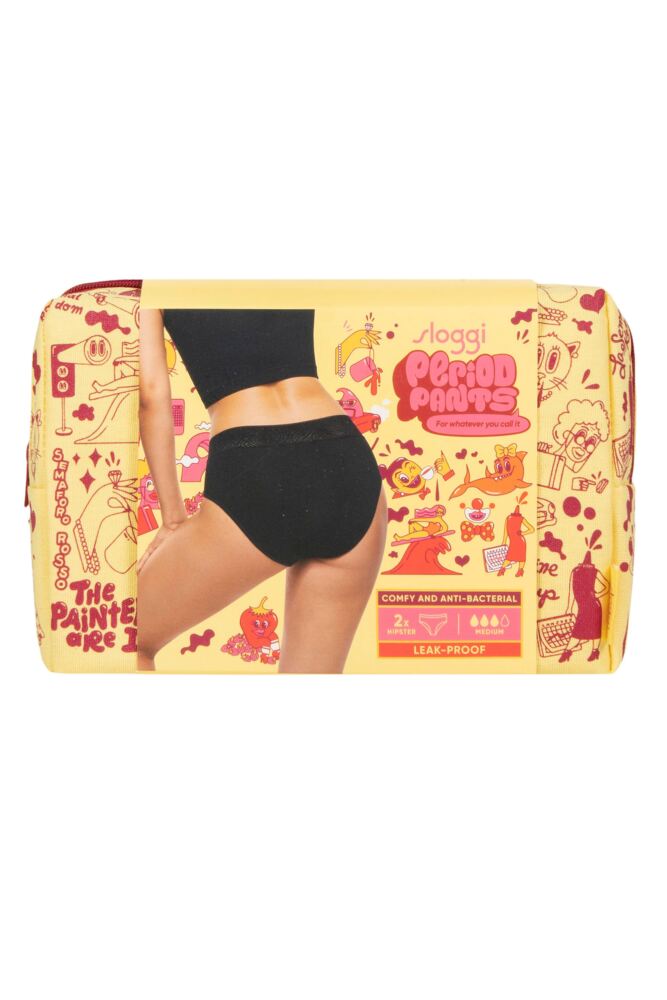 Sockshop SloggiWomens Modal Period Pants Hipster Medium 2-Pack