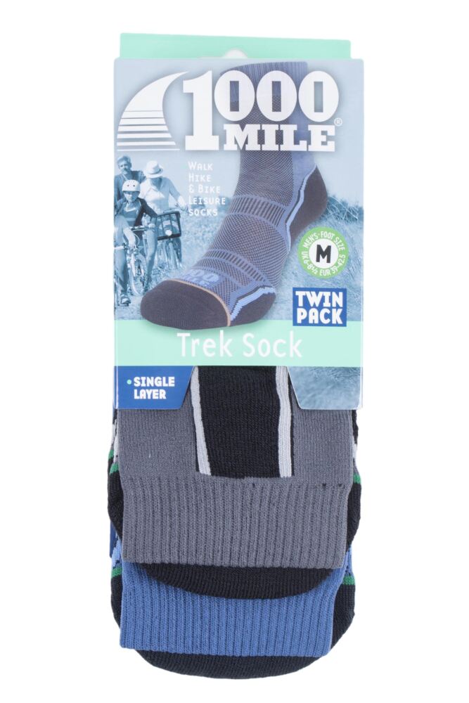 sockshop 1000 MileMens & Womens Trek Socks 2-Pair