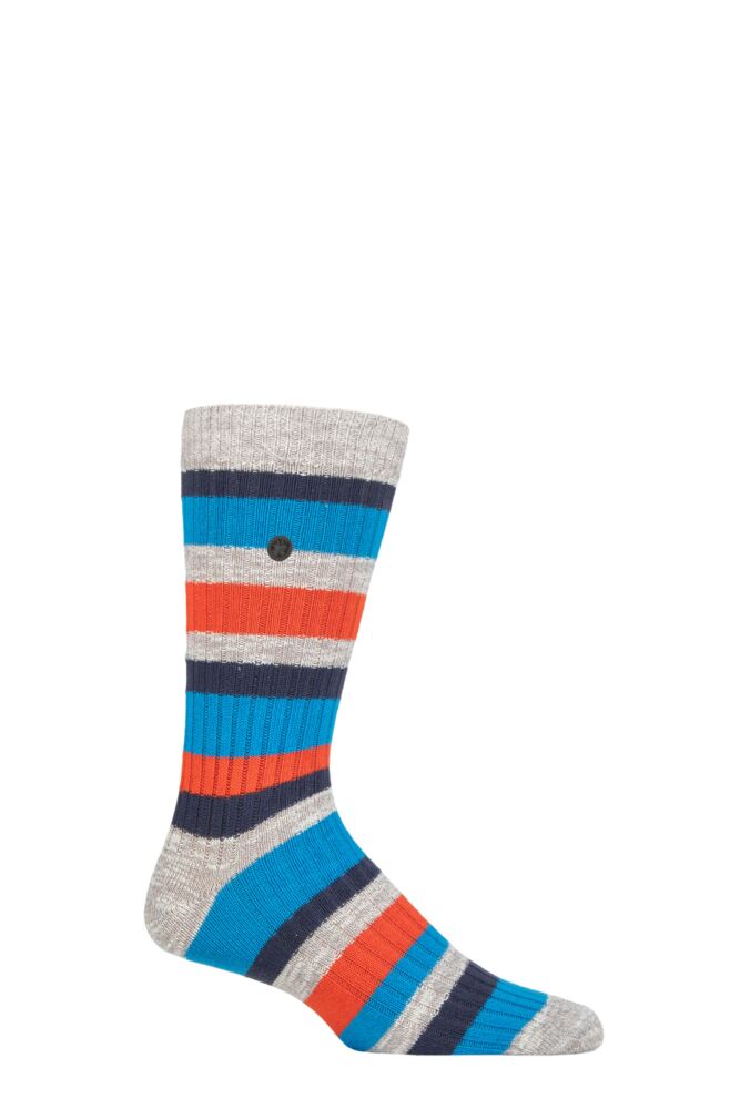 Sockshop BirkenstockMens Cotton Slub Striped Socks