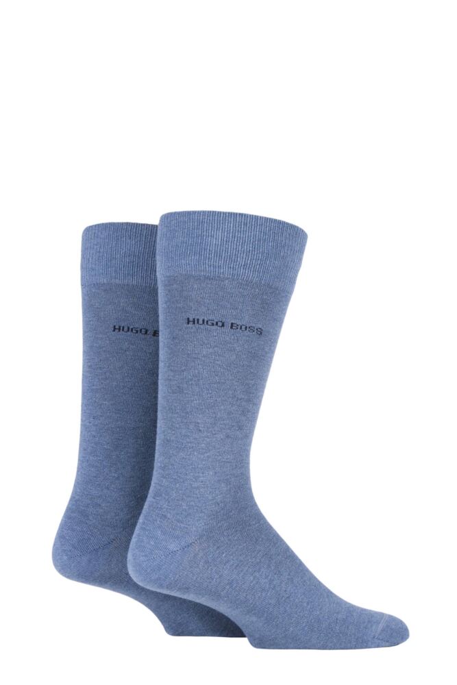 Sockshop BOSSMens Cotton Plain Socks 2-Pair