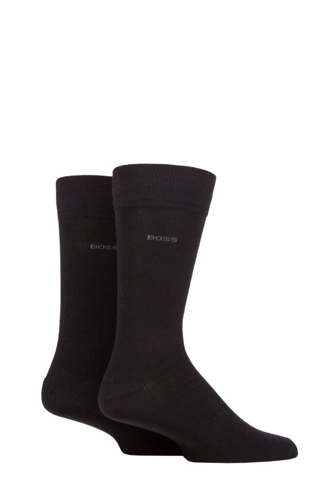 Sockshop BOSSMens Cotton Plain Socks 2-Pair
