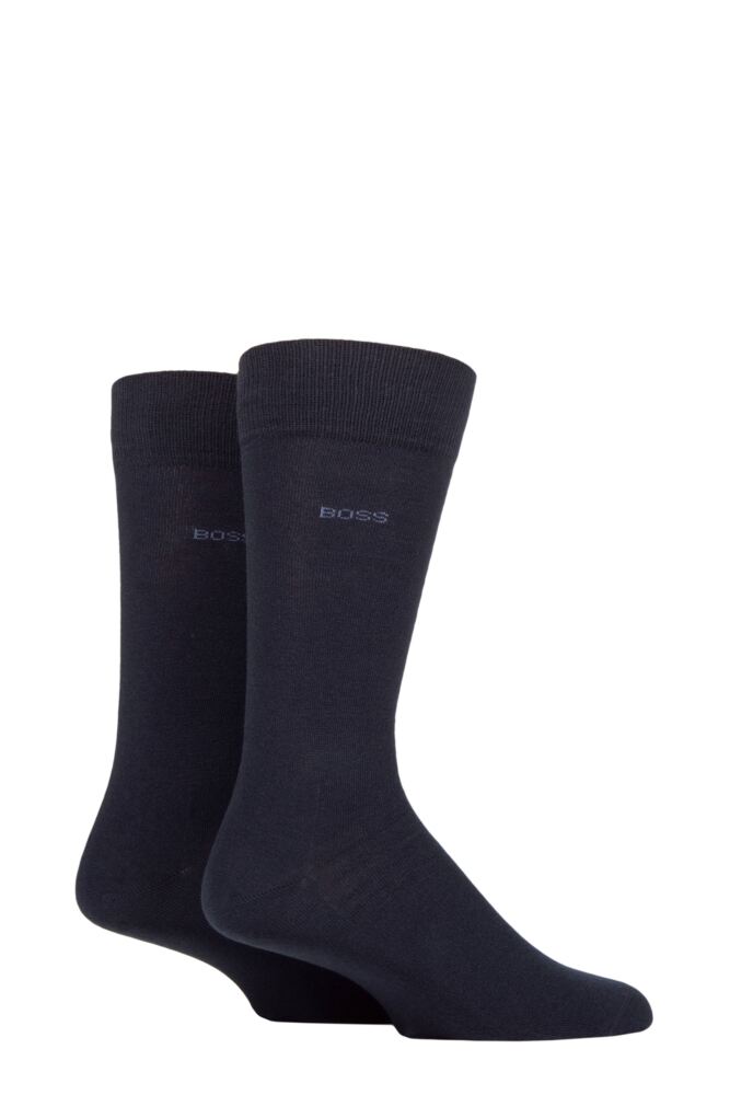 Sockshop BOSSMens Cotton Plain Socks 2-Pair