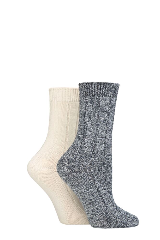 Sockshop CharnosWomens Bamboo Cosy Socks 2-Pair