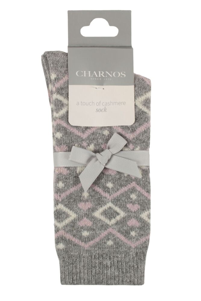 sockshop CharnosWomens Cashmere Fairisle Socks