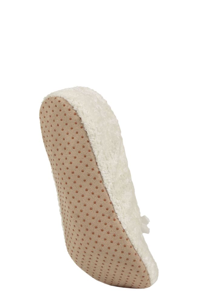 Sockshop CharnosWomens Chenille Slippers With Bow