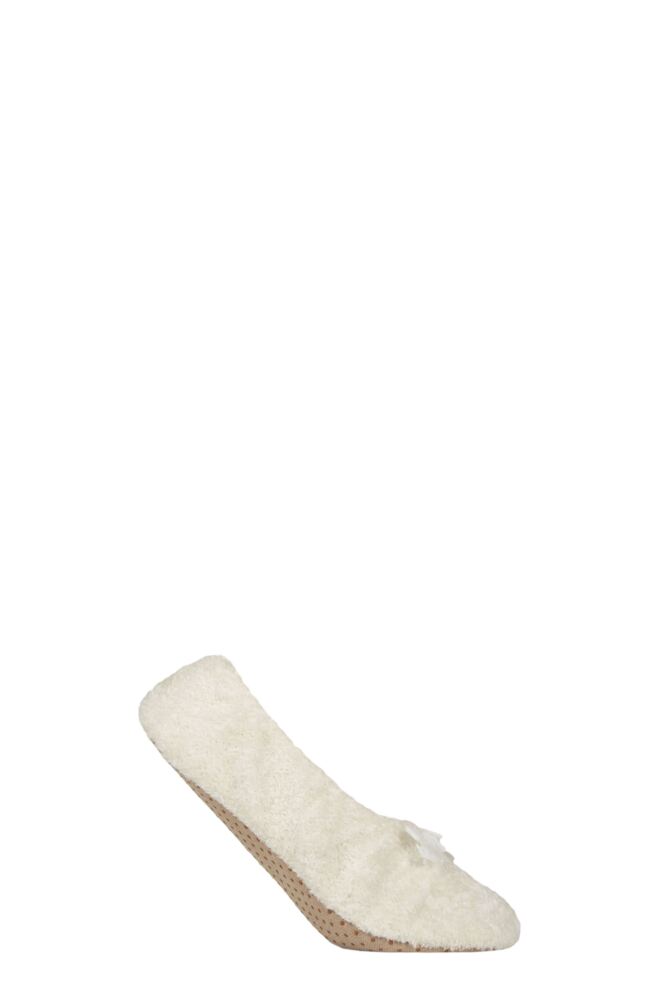 Sockshop CharnosWomens Chenille Slippers With Bow