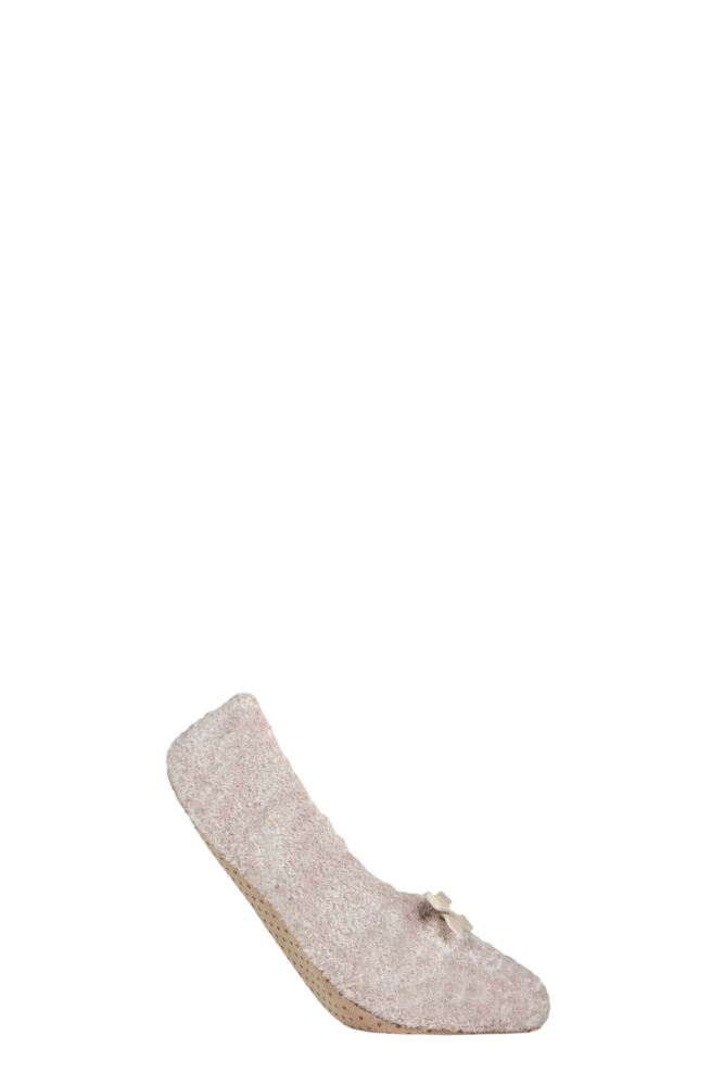 Sockshop CharnosWomens Chenille Slippers With Bow