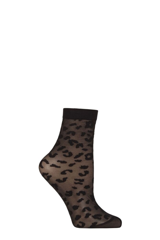 Sockshop CharnosWomens Leopard Print Ankle Socks