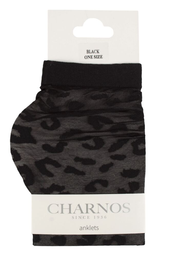sockshop CharnosWomens Leopard Print Ankle Socks