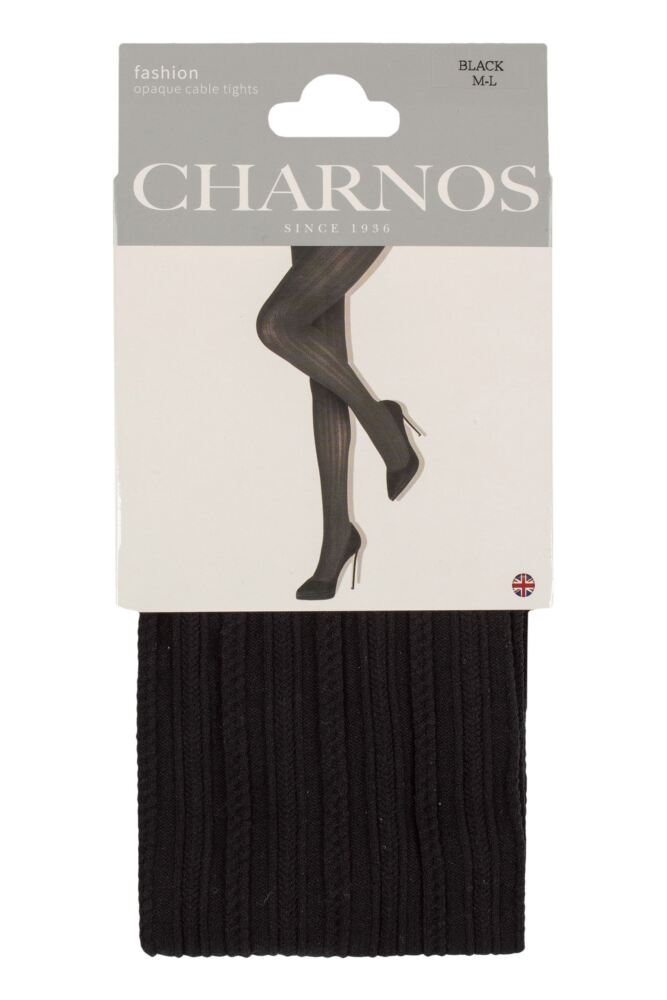 sockshop CharnosWomens Opaque Cable Knit Tights