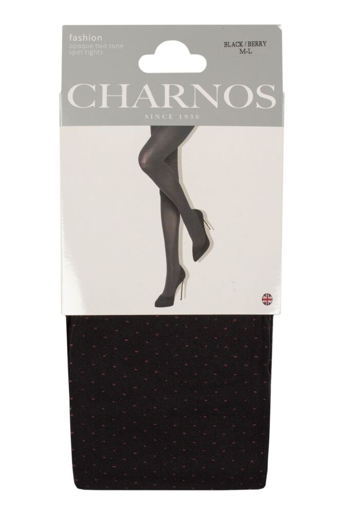 sockshop CharnosWomens Opaque Two Tone Spot Tights