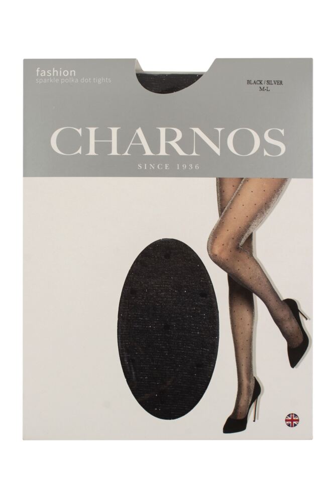 sockshop CharnosWomens Sparkle Polka Dot Tights