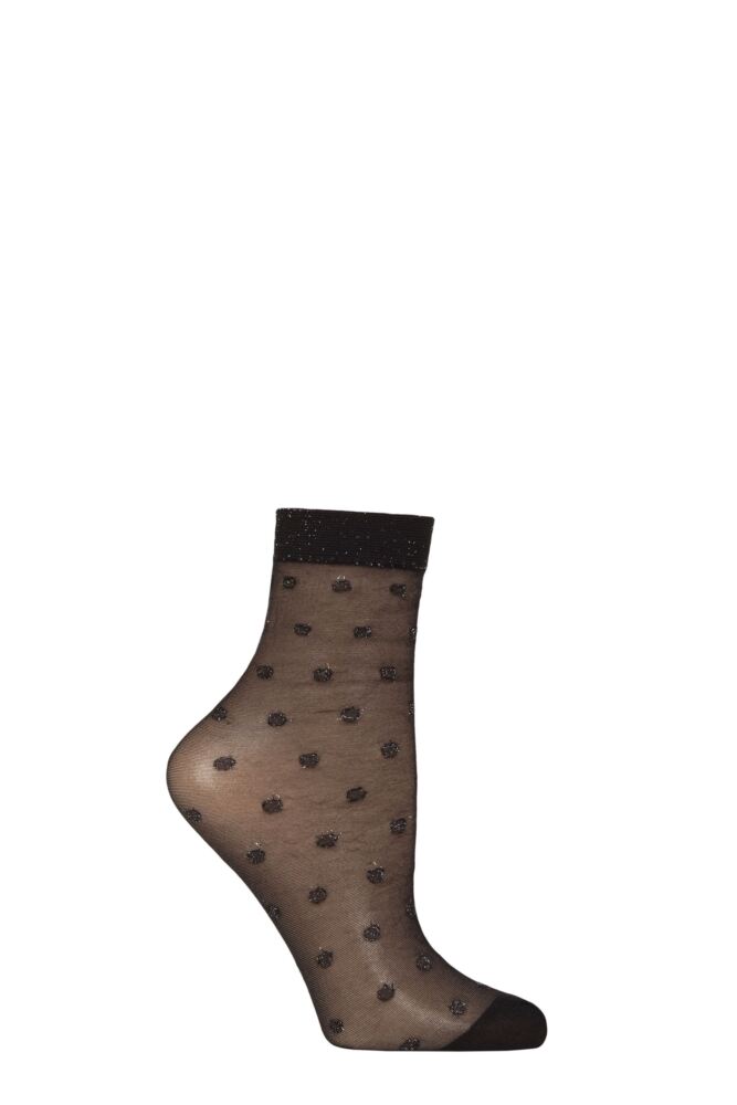 Sockshop CharnosWomens Sparkle Spot Ankle Socks