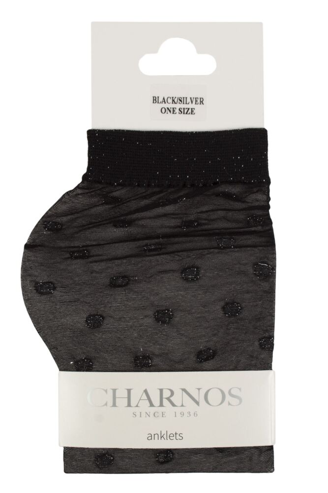 Sockshop CharnosWomens Sparkle Spot Ankle Socks