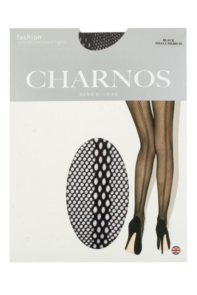 sockshop CharnosWomens Spot Net Backseam Tights