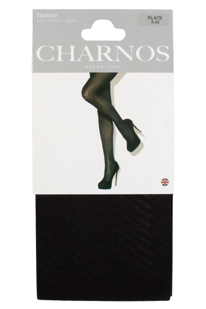 sockshop CharnosWomens Tuelle Chevron Tights
