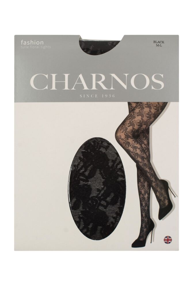 sockshop CharnosWomens Tulle Floral Tights