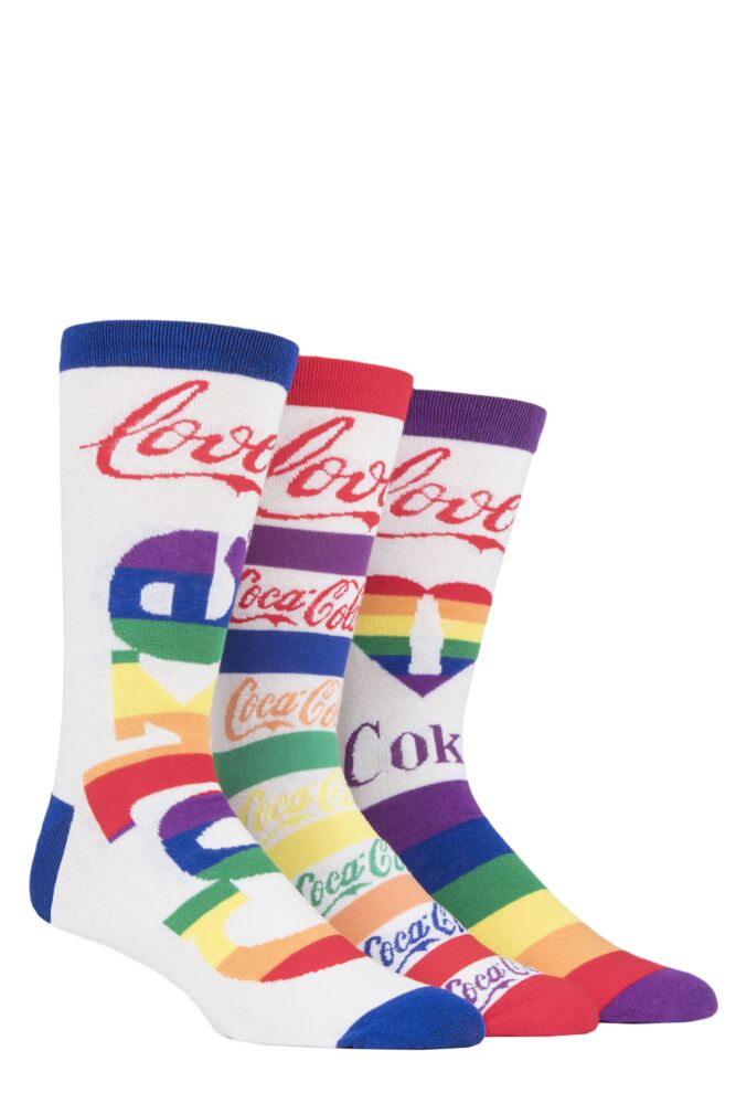 Sockshop Coca-ColaMens Cotton Pride Socks 3-Pair