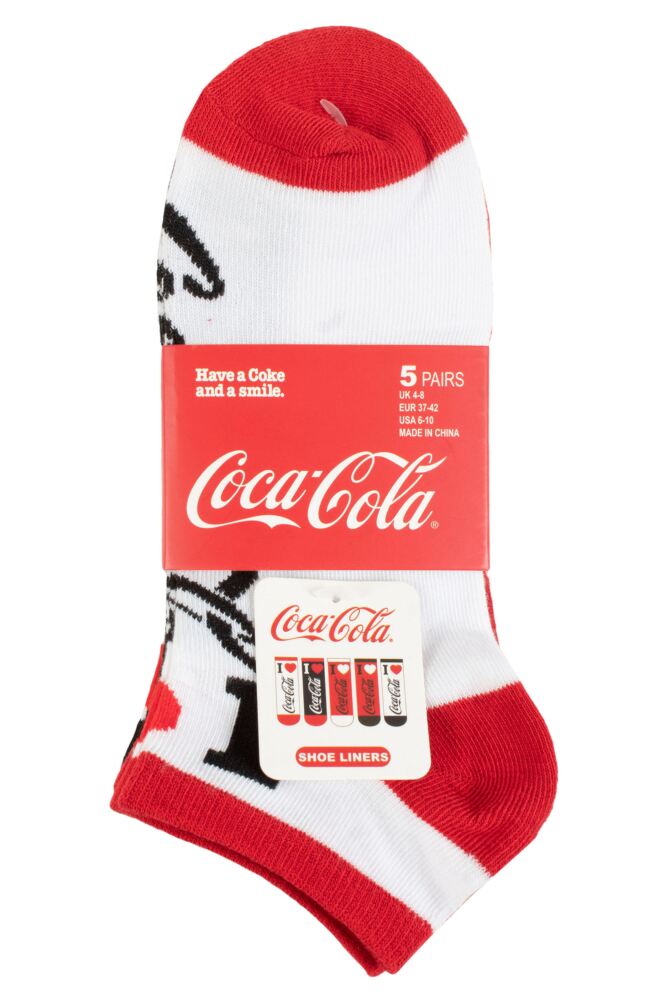 sockshop Coca-ColaWomens Love Shoe Liners 5-Pair