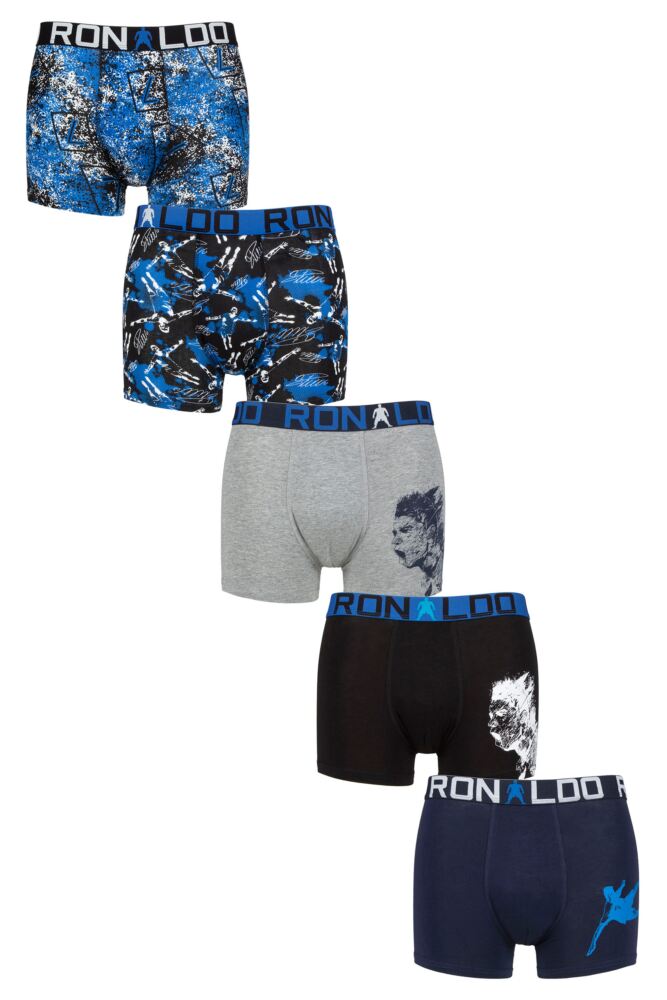 Sockshop CR7Boys Cotton CR7 Boxer Shorts 5-Pack