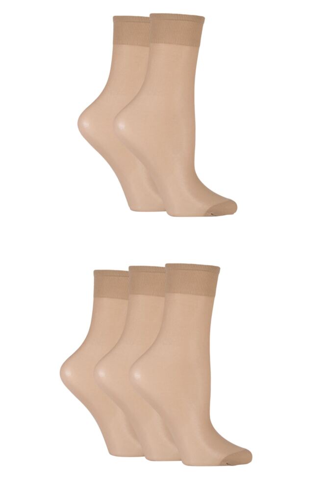 Sockshop ELLEWomens 15 Denier Ankle Socks 5-Pair