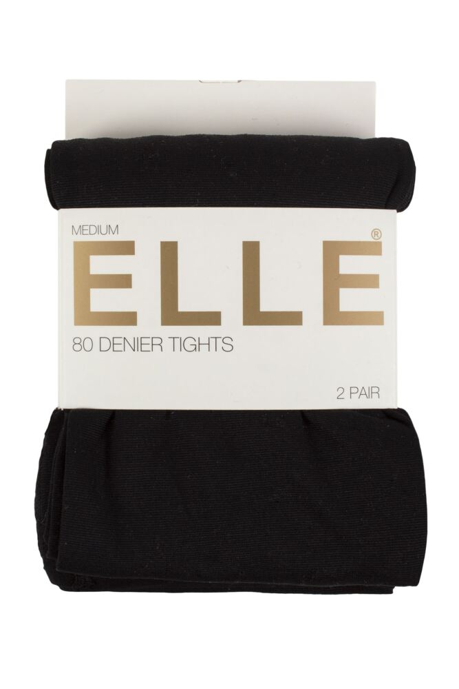 sockshop ELLEWomens 80 Denier Opaque Tights 2-Pack
