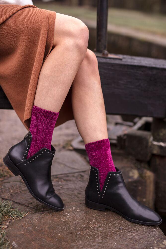 Sockshop ELLEWomens Chenille Boot Socks 2-Pair