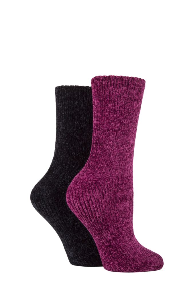 Sockshop ELLEWomens Chenille Boot Socks 2-Pair