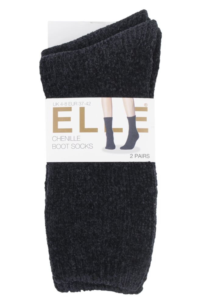 sockshop ELLEWomens Chenille Boot Socks 2-Pair