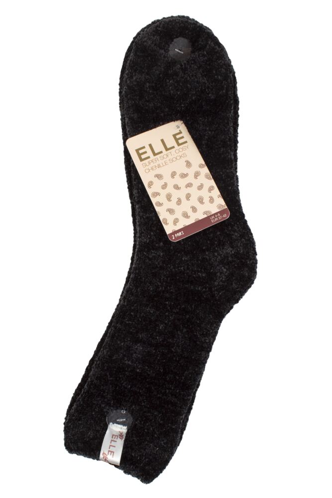 sockshop ELLEWomens Chenille Leisure Socks 2-Pair