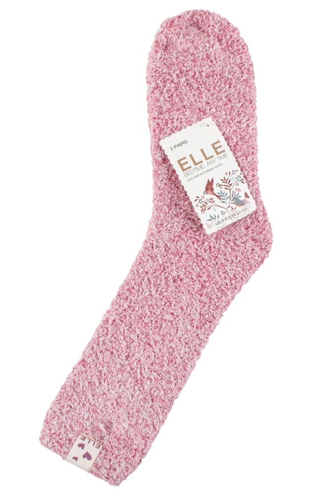 sockshop ELLEWomens Cosy Bed & Slipper Socks 2-Pair