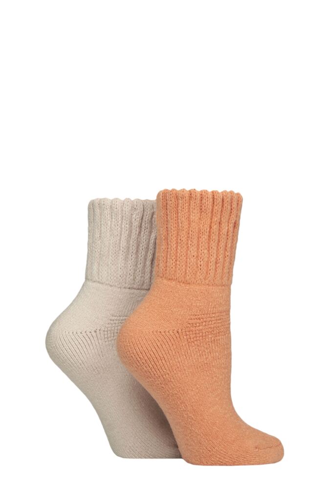 Sockshop ELLEWomens Cosy Home And Bed Socks 2-Pair