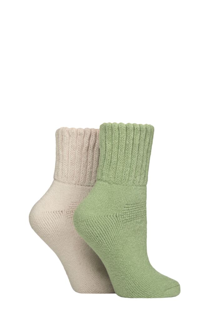 Sockshop ELLEWomens Cosy Home And Bed Socks 2-Pair