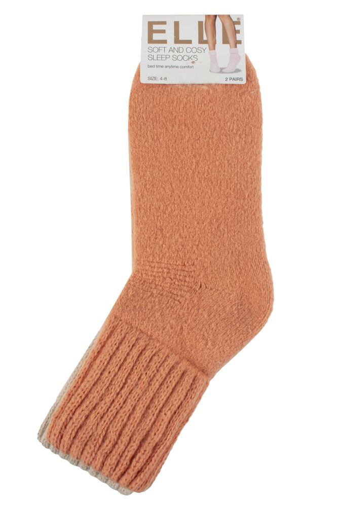 sockshop ELLEWomens Cosy Home and Bed Socks 2-Pair