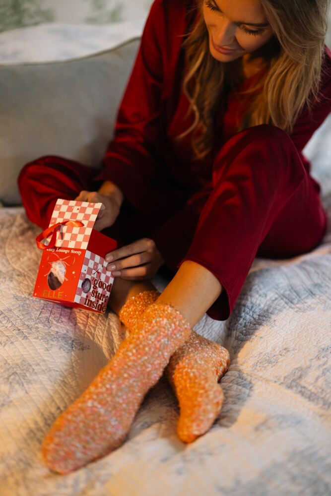 Sockshop ELLEWomens Popcorn Feather Socks Gift Box