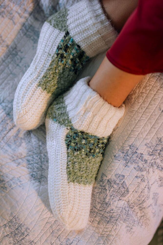 Sockshop ELLEWomens Sherpa Lined Slipper Socks