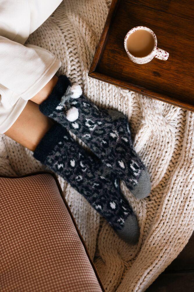 Sockshop ELLEWomens Sherpa Lined Socks With Grip