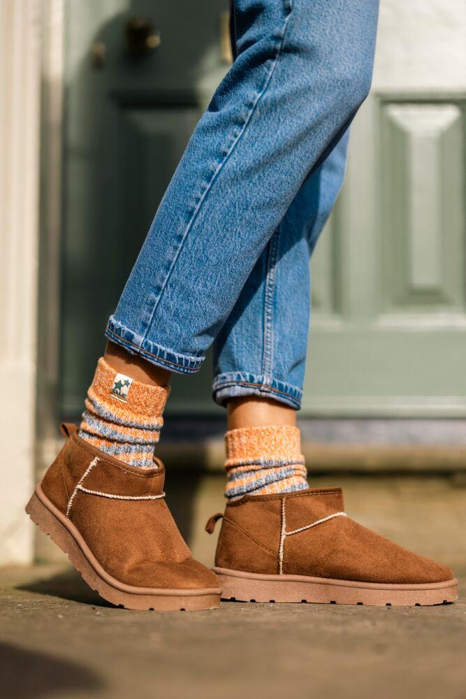 Sockshop ELLEWomens Soft Ribbed Boot Socks 2-Pair