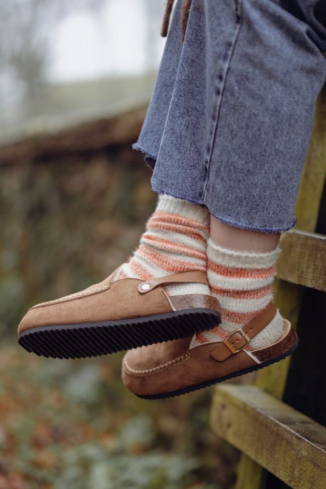 Sockshop ELLEWomens Soft Stripe Boot Socks 2-Pair