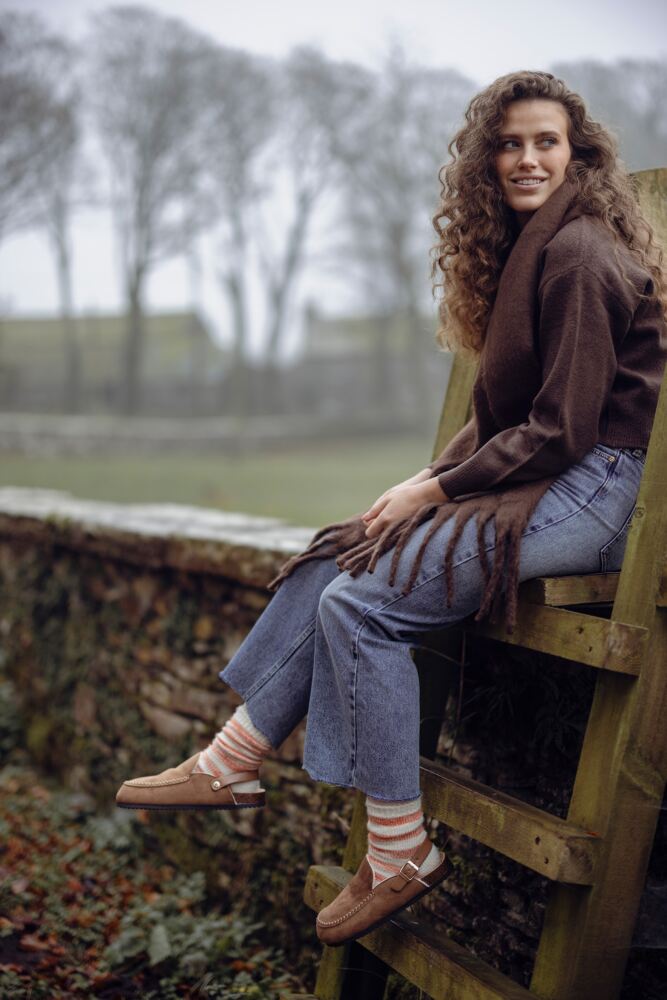 Sockshop ELLEWomens Soft Stripe Boot Socks 2-Pair