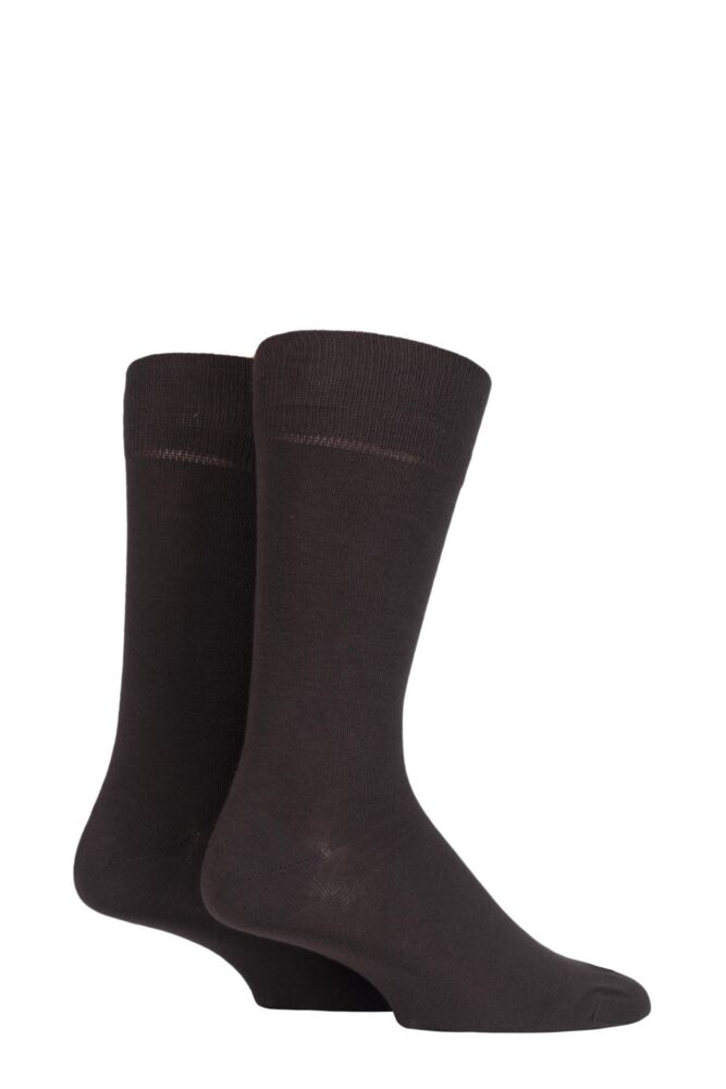Sockshop FALKEMens Cotton Swing Plain Socks 2-Pair