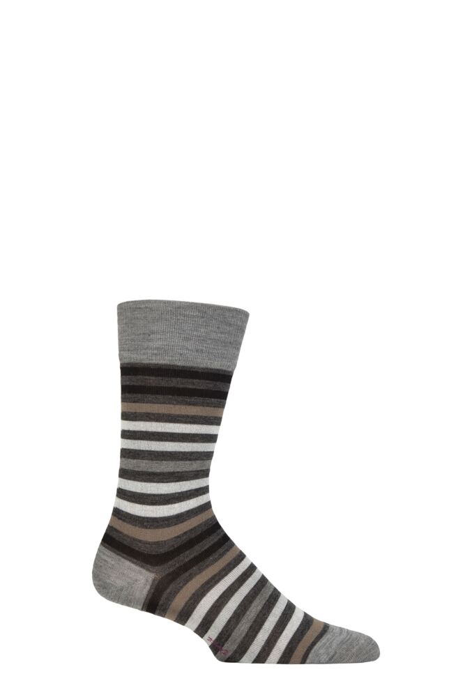 Sockshop FALKEMens Virgin Wool Tinted Stripe Socks