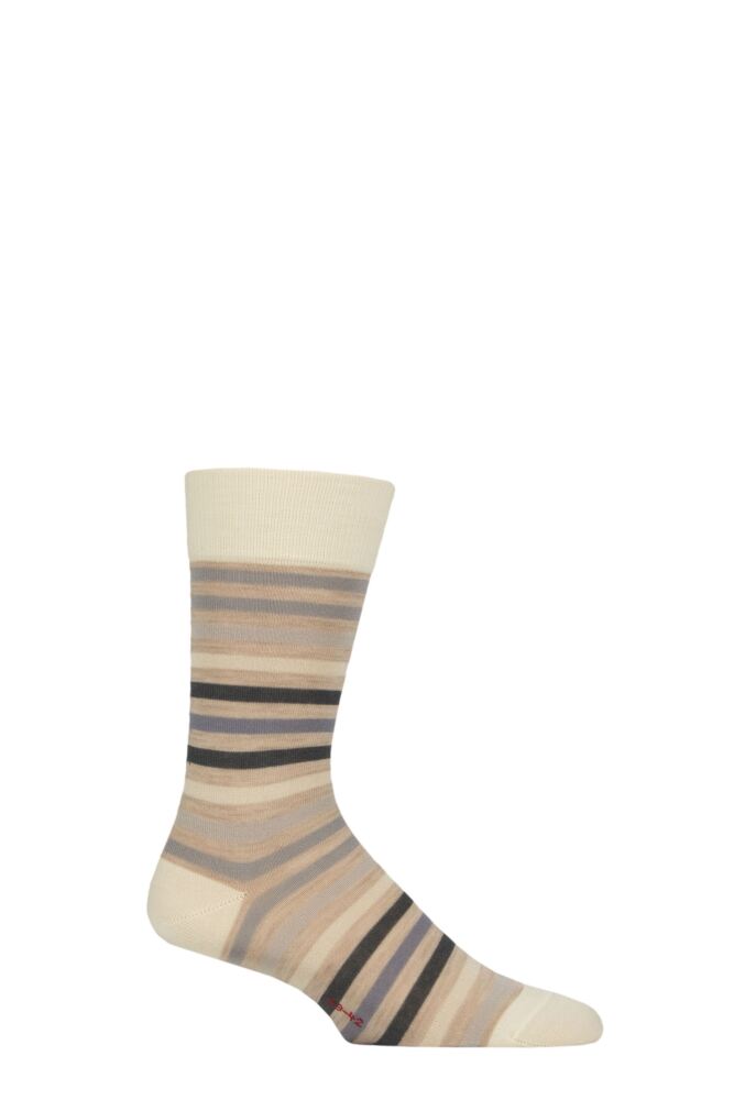 Sockshop FALKEMens Virgin Wool Tinted Stripe Socks